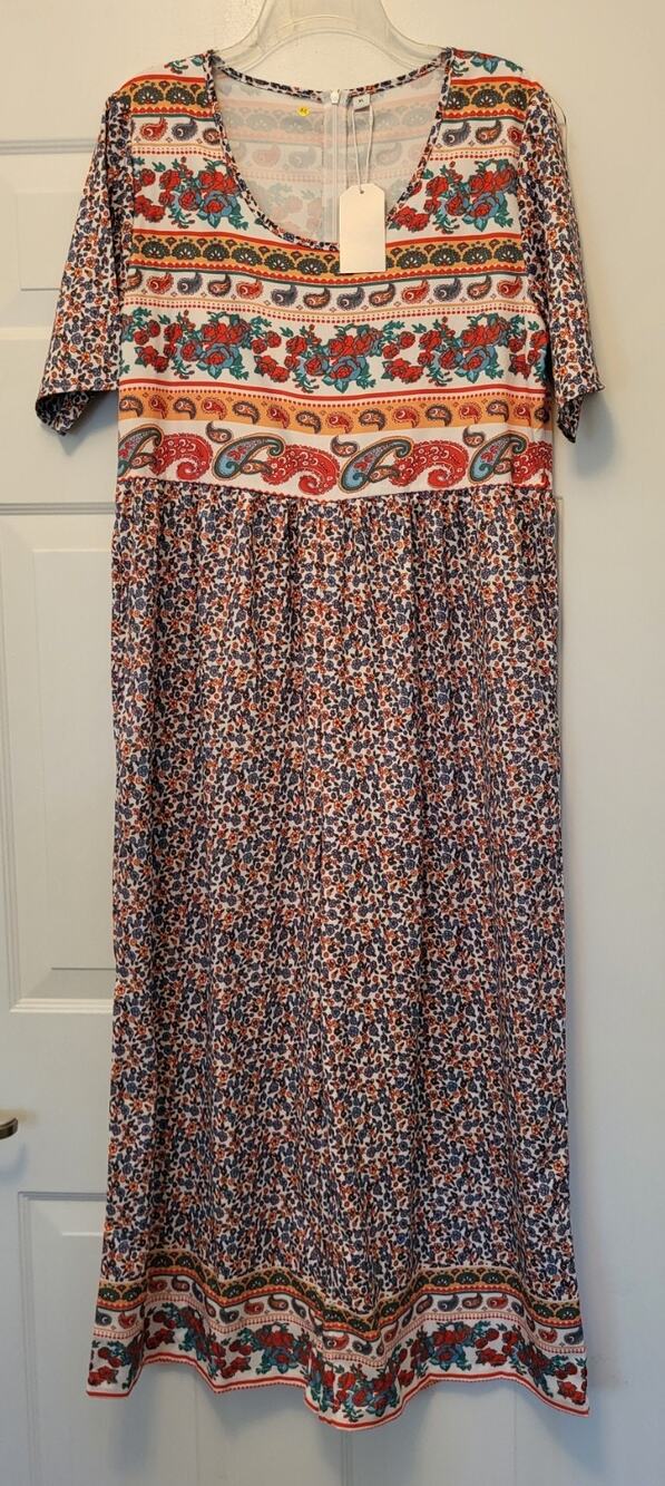 NWT Made with Heart Romper Wide Leg Size XL Floral Boho